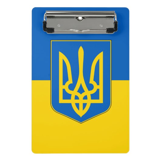 ウクライナ国旗のあるミニクリップボード ミニクリップボード (正面)