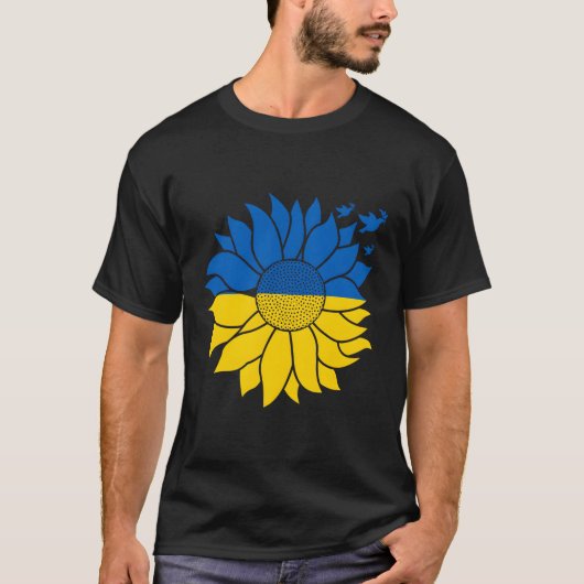 ウクライナ国旗のためのウクライナの平和 Tシャツ (正面)