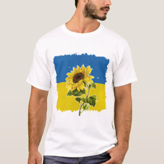 ウクライナ国旗のひまわり Tシャツ