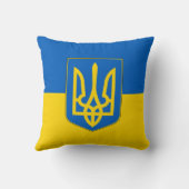 ウクライナ国旗のアメリカのモジョ・ピロー クッション (裏面)