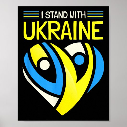 ウクライナ国旗のアンチプーチンが戦争にノーと言う ポスター (正面)