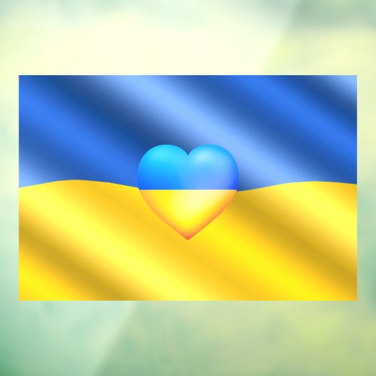 ウクライナ国旗のウィンドウの固定サポートの自由 ウィンドウサイン (シート3)