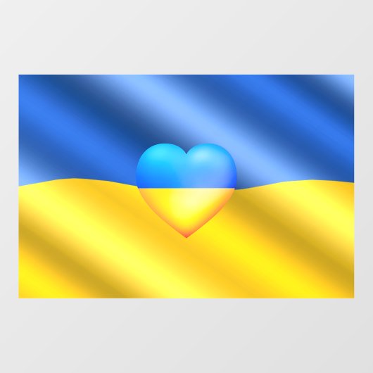 ウクライナ国旗のウィンドウの固定サポートの自由 ウィンドウサイン (シート)