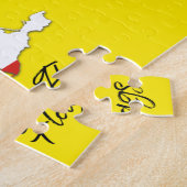 ウクライナ国旗のオベリーズマップウクライナ教育 ジグソーパズル (側面)