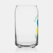 ウクライナ国旗のクリスマスエンジェルパーソナライズされた ガラス缶 (右)