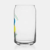 ウクライナ国旗のクリスマスエンジェルパーソナライズされた ガラス缶 (左)