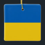 ウクライナ国旗のクリスマス セラミックオーナメント<br><div class="desc">ウクシンプルライナ国旗クリスマスセラミックオーナメント</div>