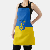 ウクライナ国旗のコートの武器 エプロン (インサイチュ)