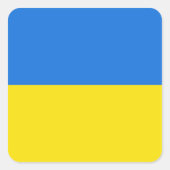 ウクライナ国旗のシール スクエアシール (正面)
