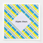 ウクライナ国旗のタイル貼りパーソナライズされた (正面)