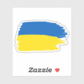 ウクライナ国旗のテクス絵を描チャ シール (シート)