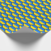 ウクライナ国旗のハニカムラッピング紙 ラッピングペーパー (角)