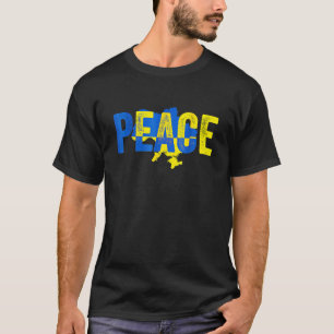 ウクライナ国旗のハートビートウクライナカントリープライドUkr Tシャツ