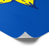 ウクライナ国旗のヒマワリで立つ ポスター (角)