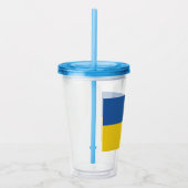 ウクライナ国旗のボタン アクリルタンブラー (右)
