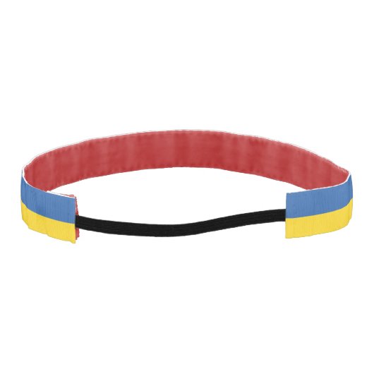 ウクライナ国旗のボタン アスレチックヘッドバンド (裏面)