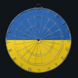 ウクライナ国旗のボタン ダーツボード<br><div class="desc">ウクライナの旗は青と黄色の2つの等しい大きさの水平バンドの旗である。上部は空、黄色は小麦。ウクライナ国旗</div>