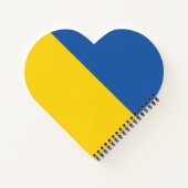 ウクライナ国旗のボタン ノートブック (裏面)