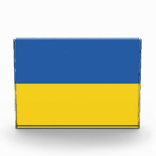 ウクライナ国旗のボタン フォトブロック