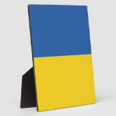 ウクライナ国旗のボタン フォトプラーク (側面)