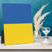 ウクライナ国旗のボタン フォトプラーク (側面)