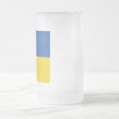 ウクライナ国旗のボタン フロストグラスビールジョッキ (中央)