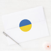 ウクライナ国旗のボタン ラウンドシール (封筒)