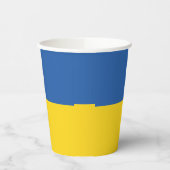 ウクライナ国旗のボタン 紙コップ (左)