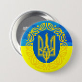 ウクライナ国旗のボタン 缶バッジ (正面&裏面)