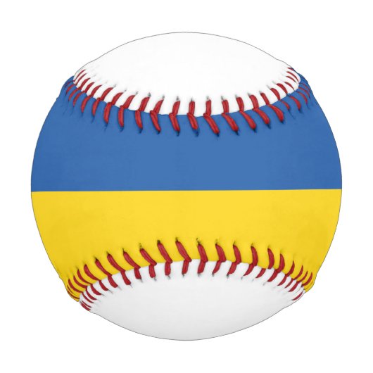 ウクライナ国旗のボタン 野球ボール (正面)