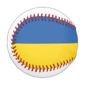 ウクライナ国旗のボタン 野球ボール (正面左)