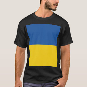 ウクライナ国旗のボタン Tシャツ