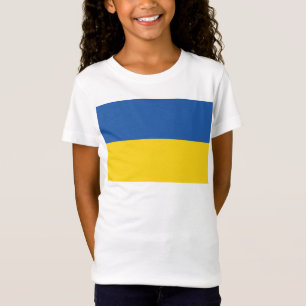 ウクライナ国旗のボタン Tシャツ