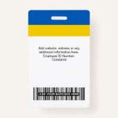 ウクライナ国旗のボランティアの写真ロゴ名 バッジ (裏面)