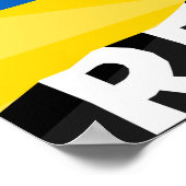 ウクライナ国旗のレジストフィスト ポスター (角)