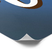 ウクライナ国旗のヴィンテージ旅行ポスター ポスター (角)