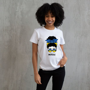 ウクライナ国旗の女の子サポートウクライナキエフTシャツ Tシャツ