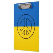 ウクライナ国旗の平和標識 クリップボード (左)