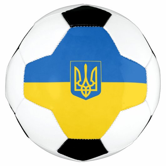 ウクライナ国旗の紋章 サッカーボール (正面)