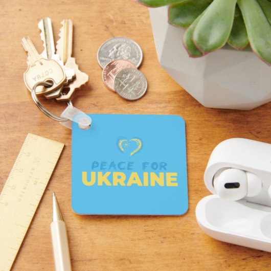 ウクライナ国旗の色のクインスパイアライナ キーホルダー (デスク)