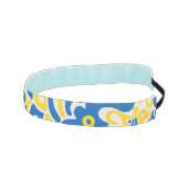 ウクライナ国旗の色を持つ民俗模様 アスレチックヘッドバンド (右)