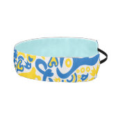 ウクライナ国旗の色を持つ民俗模様 アスレチックヘッドバンド (右)