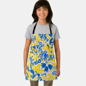 ウクライナ国旗の色を持つ民俗模様 エプロン (インサイチュ)