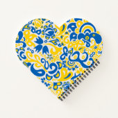 ウクライナ国旗の色を持つ民俗模様  ノートブック (裏面)