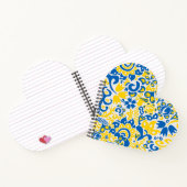 ウクライナ国旗の色を持つ民俗模様  ノートブック (内部)