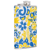 ウクライナ国旗の色を持つ民俗模様 フラスク (右)