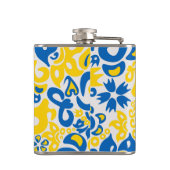 ウクライナ国旗の色を持つ民俗模様 フラスク (裏面)