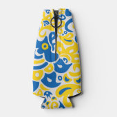 ウクライナ国旗の色を持つ民俗模様 ボトルクーラー (裏面)