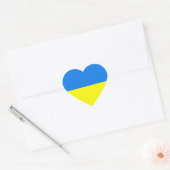 ウクライナ国旗の色 ハートシール (封筒)