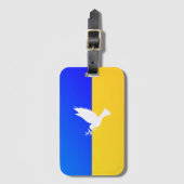 ウクライナ国旗の荷物タグ平和の鳩 – 自由 ラゲッジタグ (正面縦)